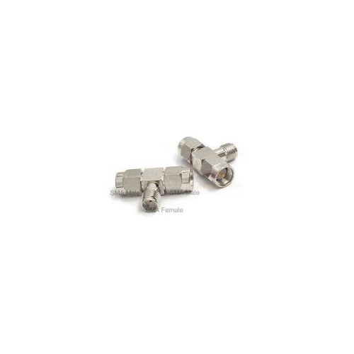 Nickel Plated Tee Adapter SMA Ma