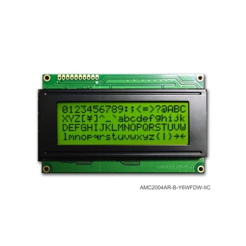 LCD COB CHAR 20X4 Y/G TRANSF I2C