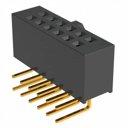 CONN HDR 12POS 0.1 GOLD PCB R/A