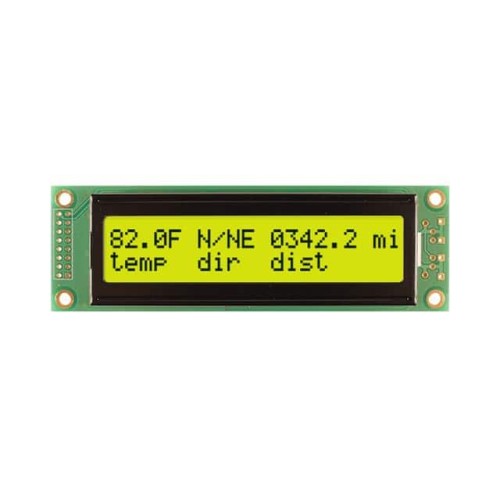 LCD MOD 40DIG 20X2 TRANS YLW/GRN