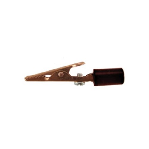 ALLIGATOR CLIP COPPER W/BLK INSU