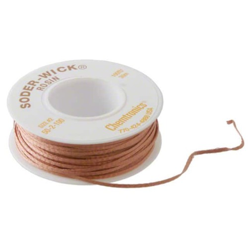 DESOLDER BRAID ROSIN 0.06" 100'