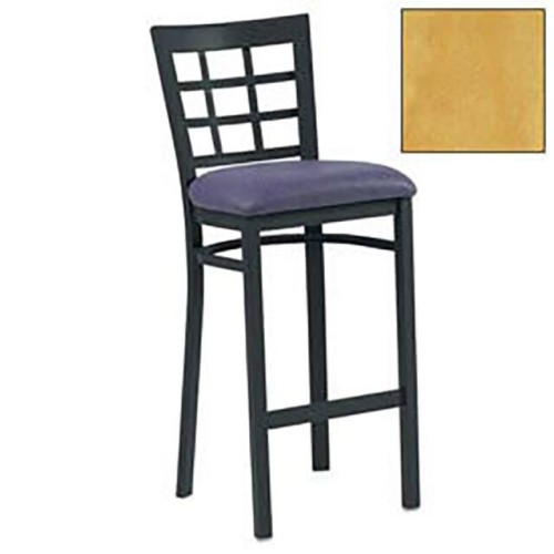 BAR STOOL W/GRID-BACK, 17-1/2"W