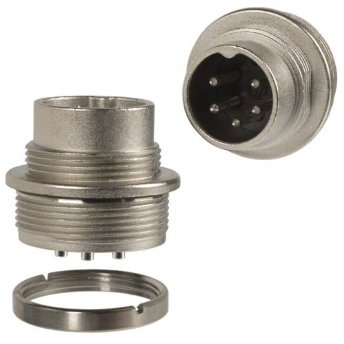 CONN RCPT MALE 5POS SILVER SLDR