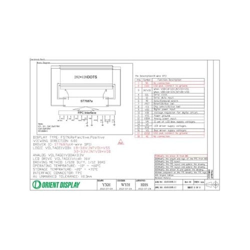LCD COG GRAPH 282128 FSTN+ REFL