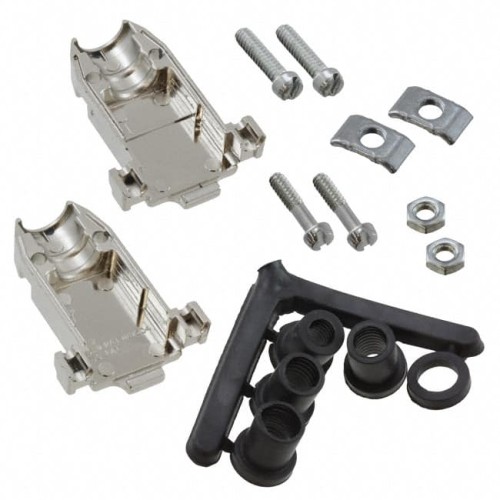 CONN BACKSHELL 9POS 180DEG SHLD
