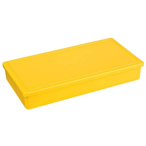 BOX PLASTIC YELLOW 8"L X 4"W