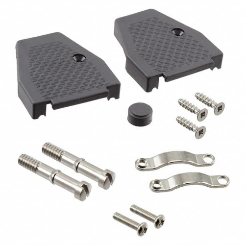 CONN BACKSHELL 15P 45/180DEG BLK