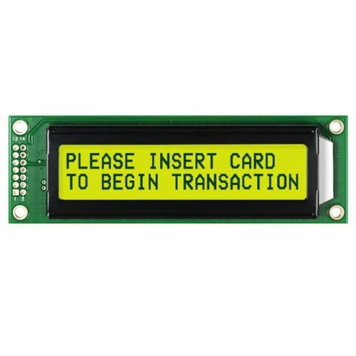 LCD MOD 40DIG 20X2 TRANS YLW/GRN