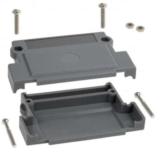 CONN BACKSHELL 37POS 180DEG GRAY
