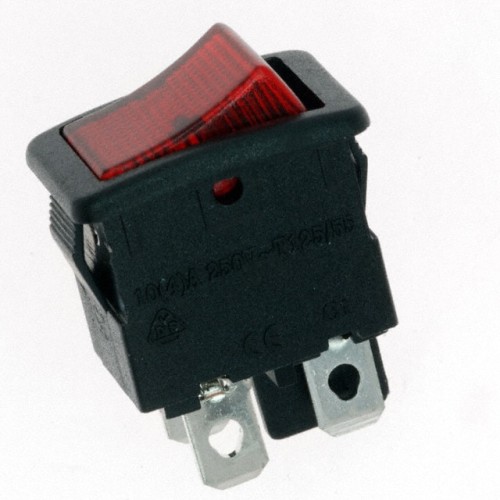 SWITCH ROCKER DPST 10A 125V