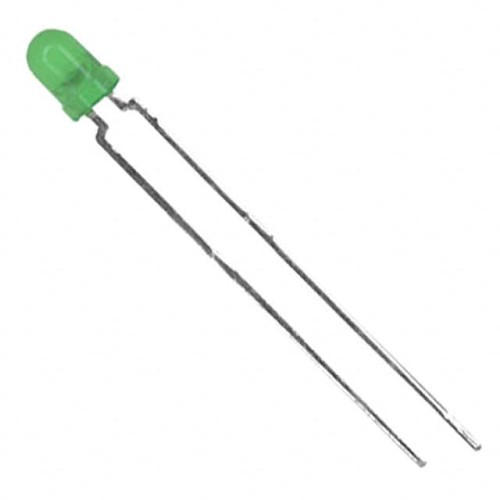 LED GREEN DIFFUSED 3MM T/H