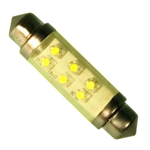 LED GLASS FESTOON 24V 40MA YLW