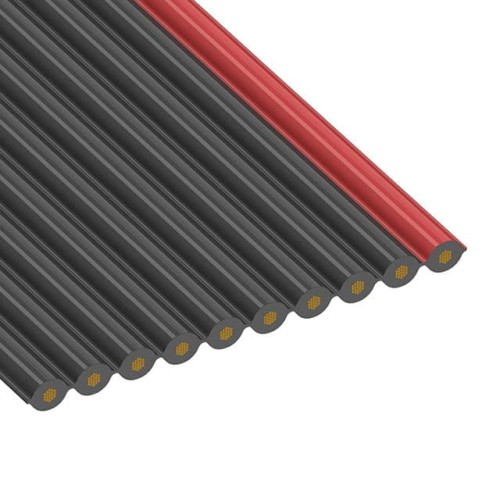 CBL RIBN 10COND 0.05 BLACK 10'