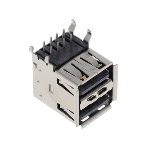 USB2.0, A, R/A STACK DIP