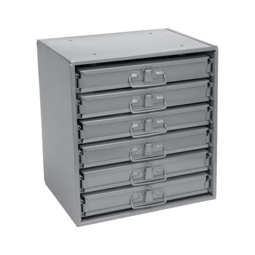 STEEL COMPARTMENT BOX RACK W/6 O