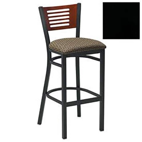 BAR STOOL W/NATURAL 5 SLAT-BACK,