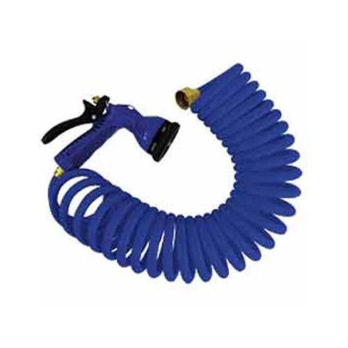 25' COILED HOSE W/NOZZLE & 3/4"