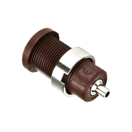 CONN BANANA JACK SOLDER BROWN