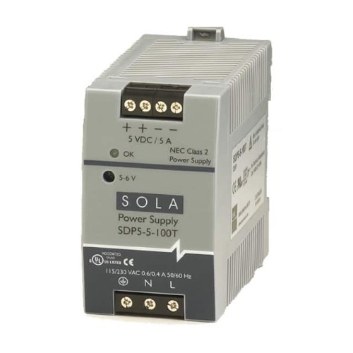 25W 5V DIN PLASTIC 115/230V IN
