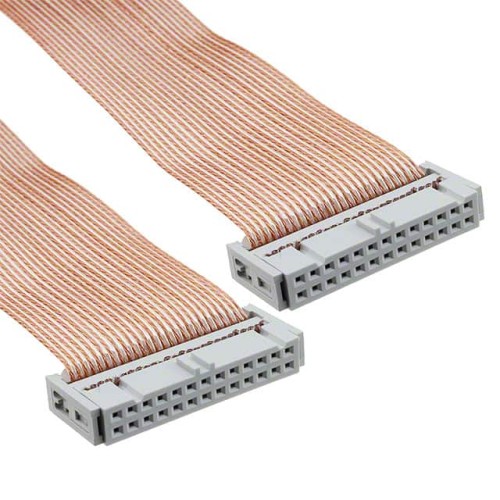 FLT RIB CBL .050" 28AWG 26C 3'