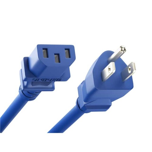 CORD 5/15P - C13 18AWG BLUE 1FT