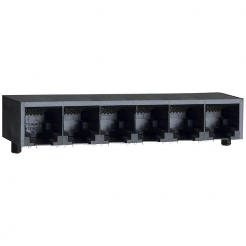 CONN MOD JACK 6P6C R/A UNSHLD