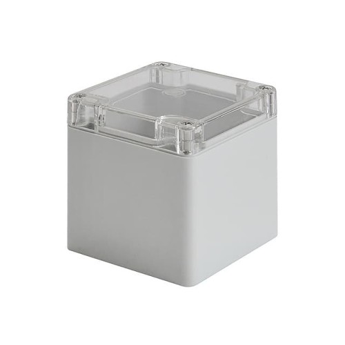 BOX PLSTC GRAY/CLR 3.23" X 3.15"
