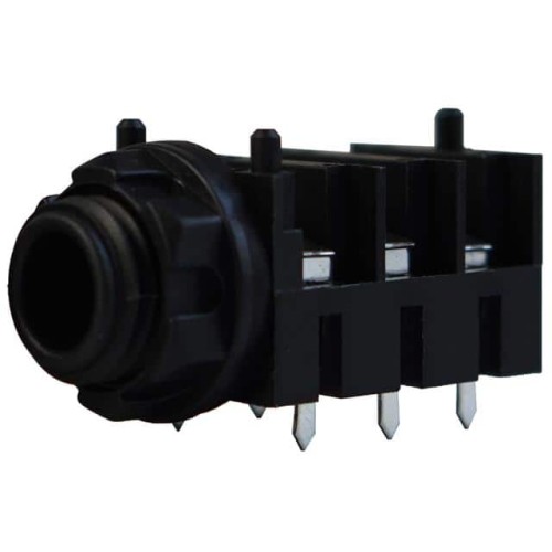 6 PIN 1/4" JACK PCB FULL-THREADE