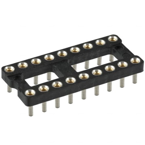 CONN IC DIP SOCKET 18POS GOLD