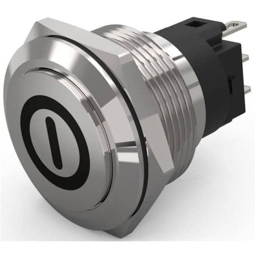 22 MM, PUSHBUTTON, STAINLESS STE