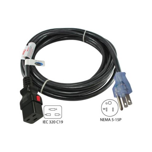 CORD 14AWG NEMA5-15P-IEC320 8'
