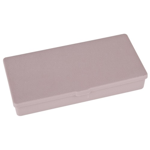 BOX PLASTIC TAUPE 7"L X 3.250"W