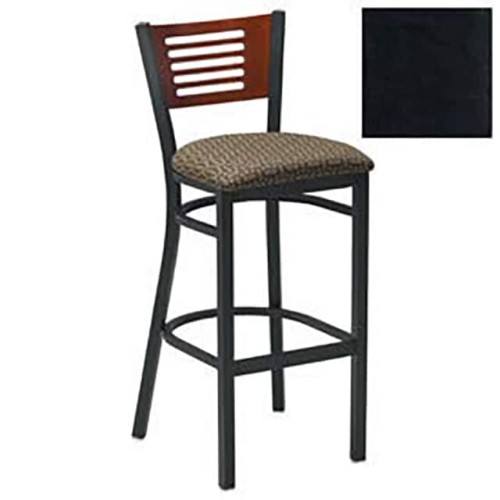 BAR STOOL W/MAHOGANY 5 SLAT-BACK