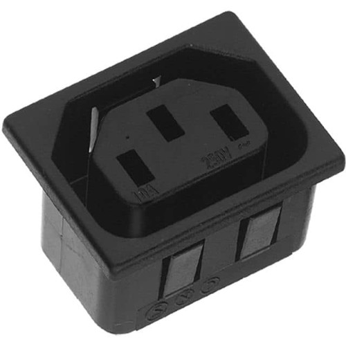PWR ENT RCPT IEC320-C13 SNAP QC