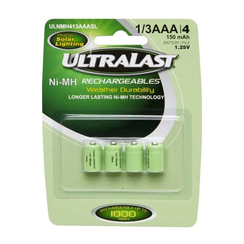 BATT NIMH 1.2V 150MAH 1/3AAA 4PK