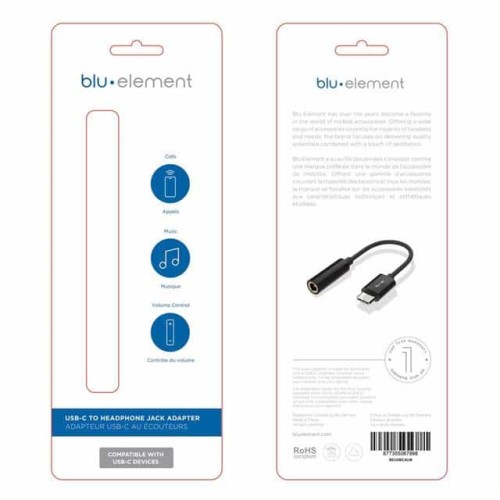 USB-CTO3.5MMHEADPHONEJACKADAPBL