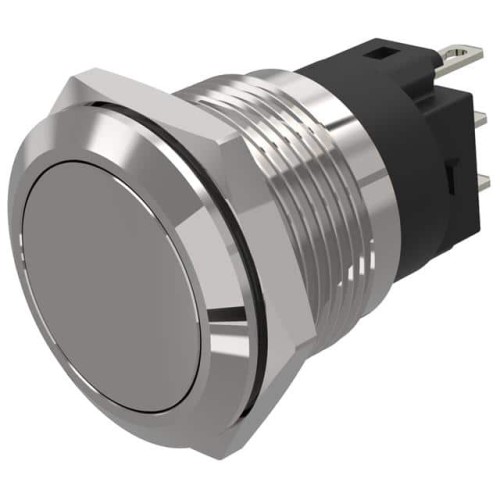 19 MM, PUSHBUTTON, ALUMINIUM, FL