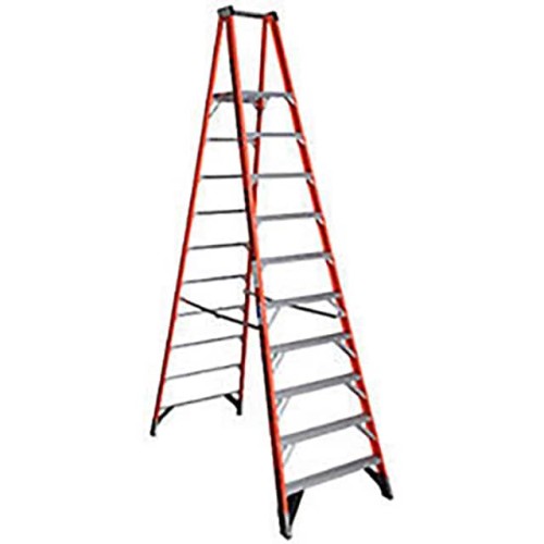 10' FIBERGLASS PLATFORM STEP LAD