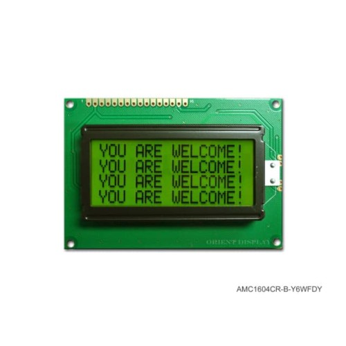 LCD COB CHAR 16X4 Y/G TRANSF