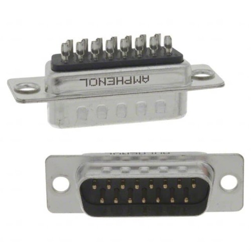 CONN D-SUB PLUG 15POS SLDR CUP