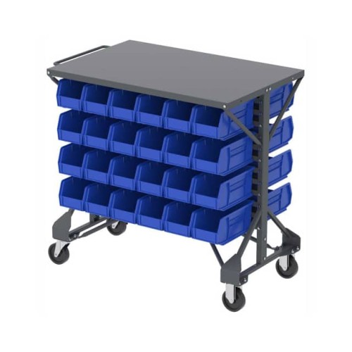 AKRO-MILLS SHELF-TOP BIN CART, (