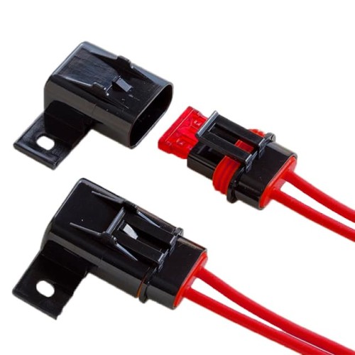 REG. FUSEHOLDER, 15A-16AWG RED