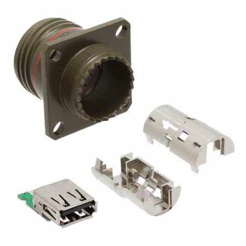 CONN RCP USB2.0 TYPEA 4P PNL MNT