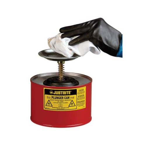 JUSTRITE SAFETY PLUNGER CAN, 2 Q