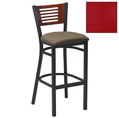 BAR STOOL W/NATURAL 5 SLAT-BACK,