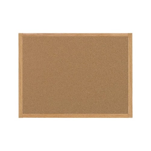 CORK BULLETIN BOARD 24X18", OAK