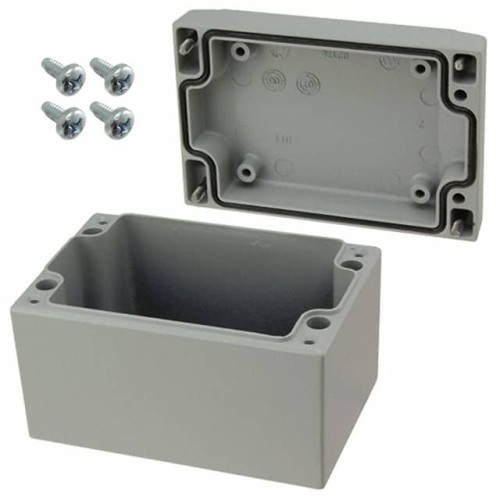BOX ALUM GRAY 4.724"L X 3.150"W