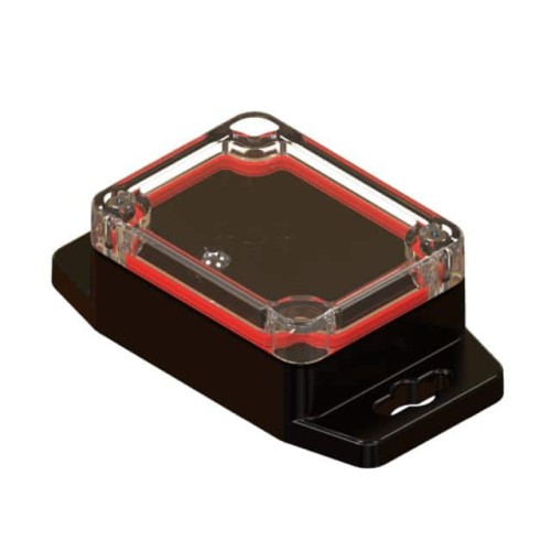 CLEAR/BLACK FLANGED BASE POLYCAR