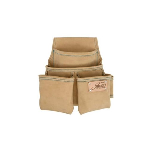 4-POCKET FASTENER POUCH LEATHER